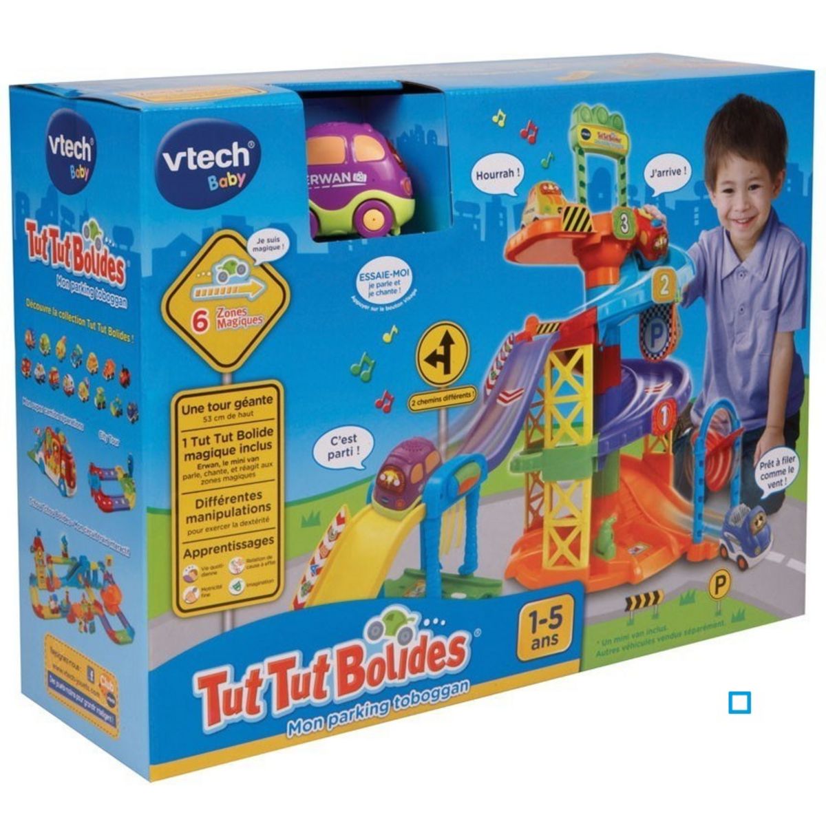 VTECH Circuit mon parking toboggan + Erwan le mini van - Tut Tut Bolides