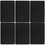 Voir la diapositive 1 : TOILINUX Lot de 6 Sets de table rectangulaire Tenor - 45 x 30 cm - Noir