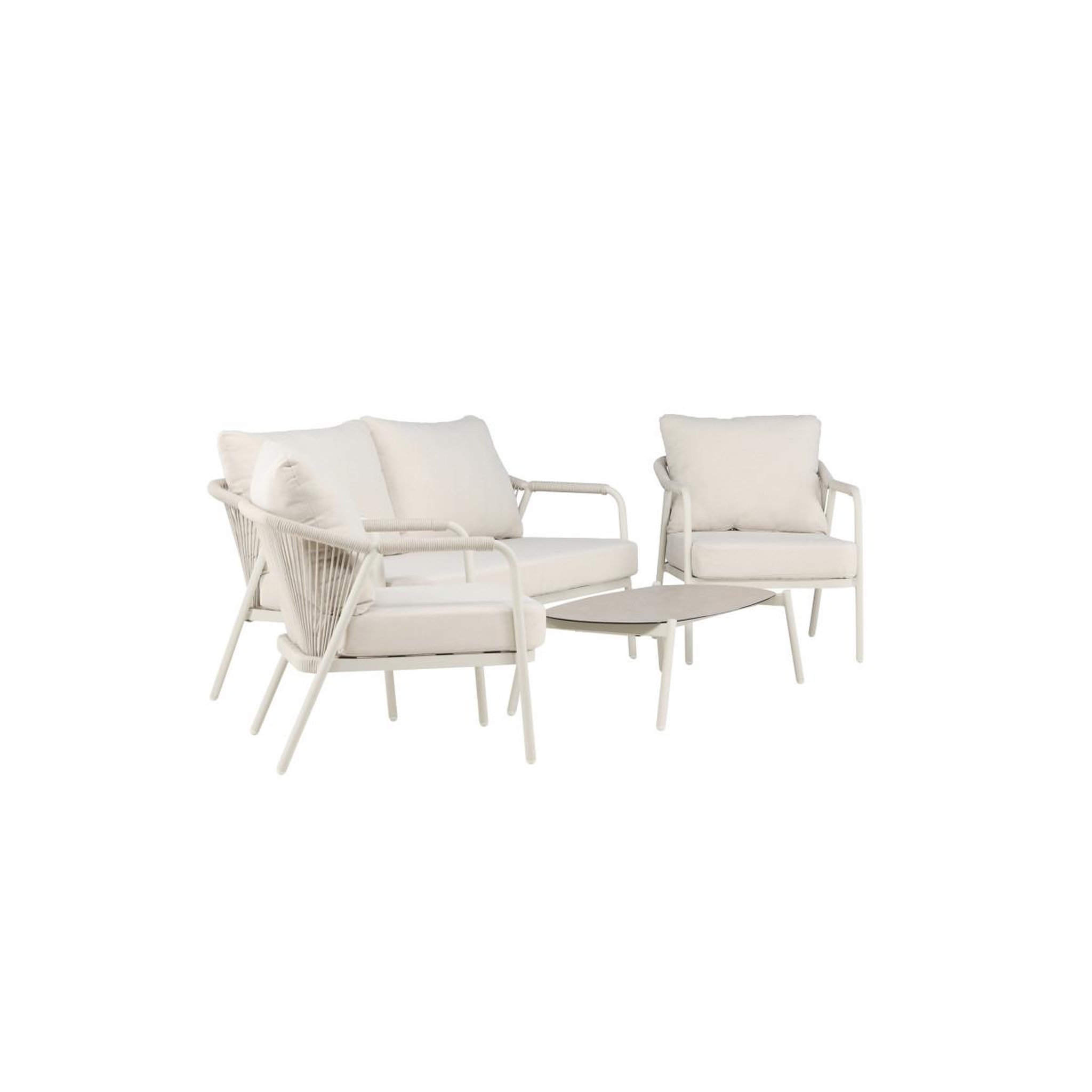 Voir la diapositive 3 : Paris Prix Salon de jardin 4 places  sicily  160cm beige