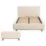 Voir la diapositive 2 : BEST MOBILIER Cristal - lit coffre avec bout de lit - 160x200 - sommier inclus - fausse fourrure côtelée
