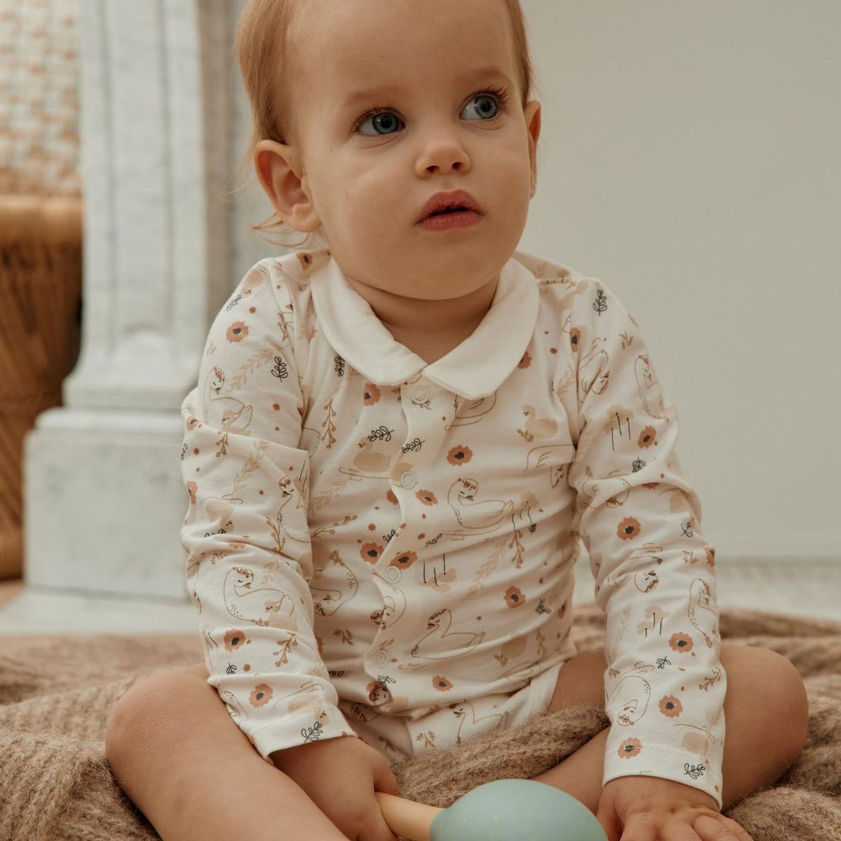 Petit Béguin Lot de 2 bodies bébé manches longues ouverture croisée Perle