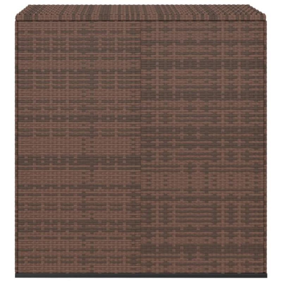 VIDAXL Boîte à coussins de jardin Résine tressée 100x49x103,5cm Marron