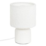 ATMOSPHERA Lampe à Poser Bouclette  Bona  22cm Blanc