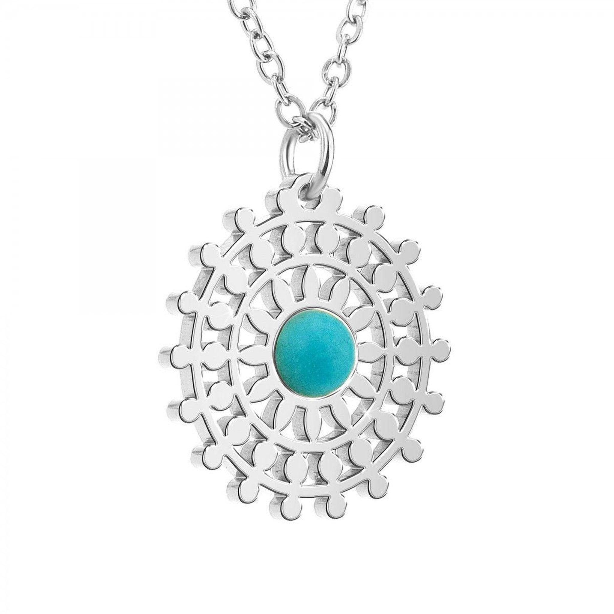 Voir la diapositive 3 : SC CRYSTAL Collier SC Crystal orné d'une pierre turquoise