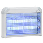 OUTSUNNY Outsunny Lampe UV anti-insectes anti moustique tue mouche électrique destructeur d'insectes 20 W gris