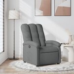 VIDAXL Fauteuil inclinable Gris foncé Tissu