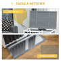 Voir la diapositive 5 : PAWHUT Cage pour chien animaux pliable dim. 84L x 51l x 61H cm porte verrouillable toit ouvrant plateau déjection bois sapin gris blanc noir