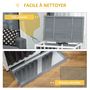 Voir la diapositive 5 : PAWHUT Cage pour chien animaux pliable dim. 84L x 51l x 61H cm porte verrouillable toit ouvrant plateau déjection bois sapin gris blanc noir