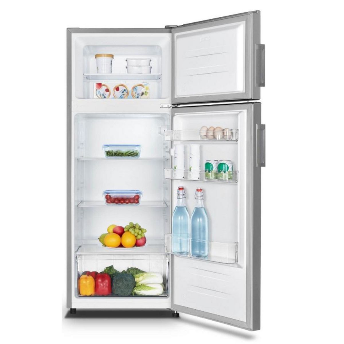 Amica Réfrigérateur combiné 55cm 206l statique inox - AF7202S