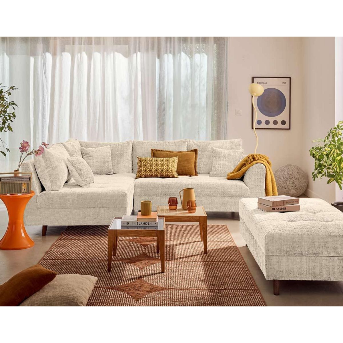 LISA DESIGN Rune - canapé d'angle gauche 4 places en velours texturé