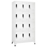 VIDAXL Armoire a casiers Blanc 90x45x180 cm Acier