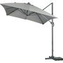 Voir la diapositive 3 : Habitat et Jardin Parasol jardin déporté led alu  Sun 3 Luxe  3 x 3 m - Gris