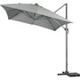 Voir la diapositive 3 : Habitat et Jardin Parasol jardin déporté led alu  Sun 3 Luxe  3 x 3 m - Gris
