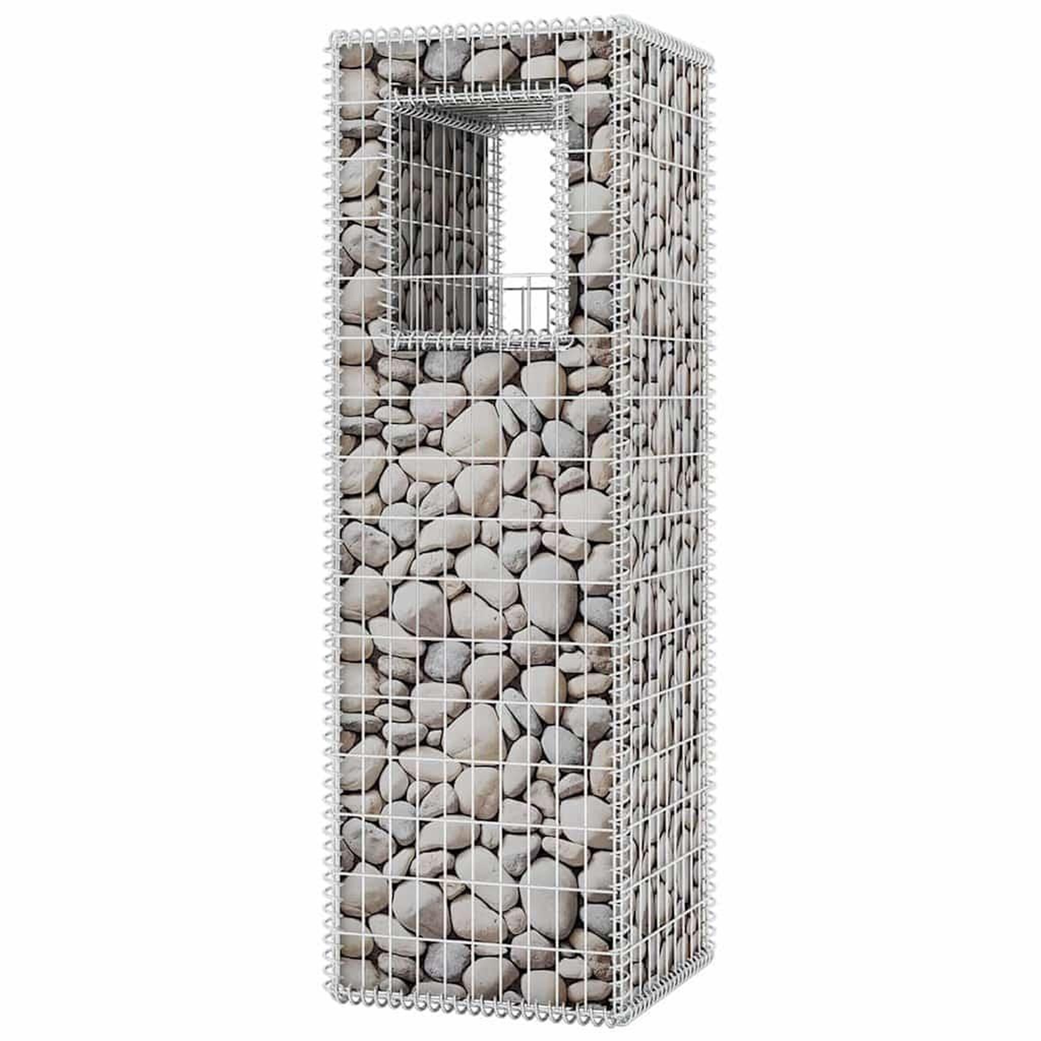 Voir la diapositive 4 : VIDAXL Jardiniere/poteau de panier de gabion 2 pcs acier 50x50x160 cm