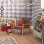 Voir la diapositive 6 : SWEEEK Fauteuil scandinave enfant en bois et tissu bouclette marron