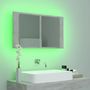 Voir la diapositive 5 : VIDAXL Armoire de salle de bain à miroir LED Gris béton Acrylique