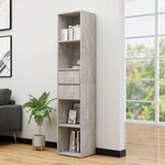 VIDAXL Bibliotheque Gris beton 36x30x171 cm Bois d'ingenierie