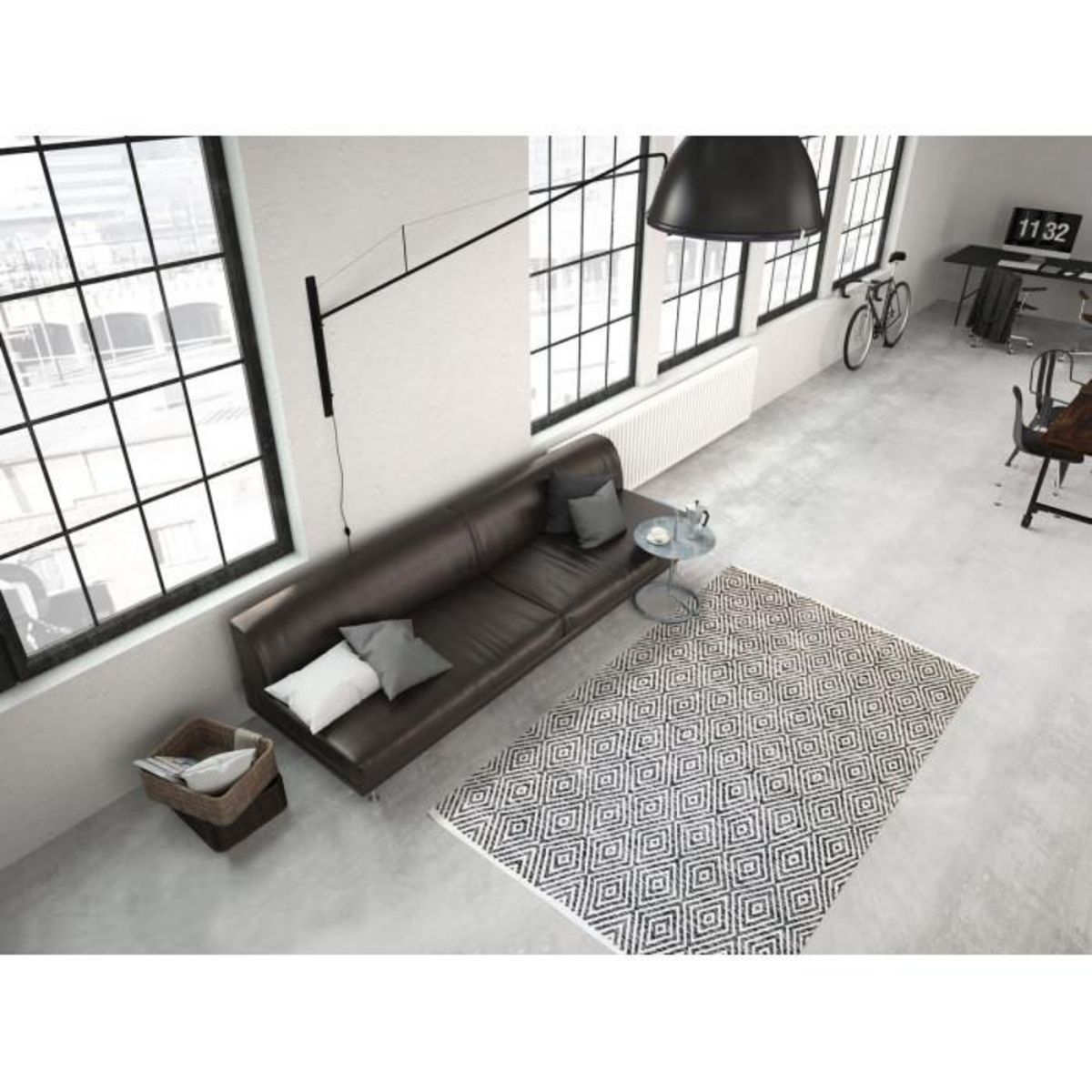 Paris Prix Tapis Géométrique Fait Main  Aperitif  Gris