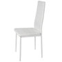 Voir la diapositive 3 : tectake Ensemble de chaises de salle à manger rembourrées avec revêtement aspect cuir blanc Lot de 6