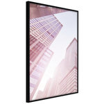 Paris Prix Affiche Murale Encadrée  Steel and Glass Pink. Coloris disponibles : Jaune, Noir