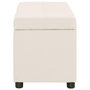 Voir la diapositive 3 : VIDAXL Banc avec compartiment de rangement 116 cm Creme Polyester