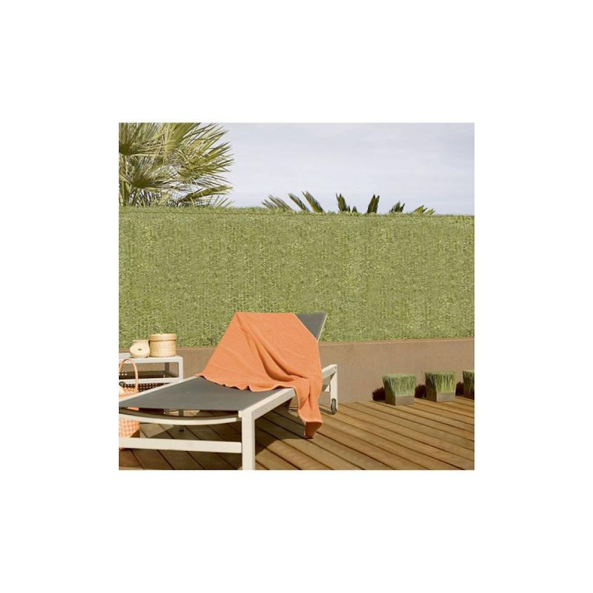 Nortene Haie artificielle verte 1x3m Nortene - Effet réaliste - 75842