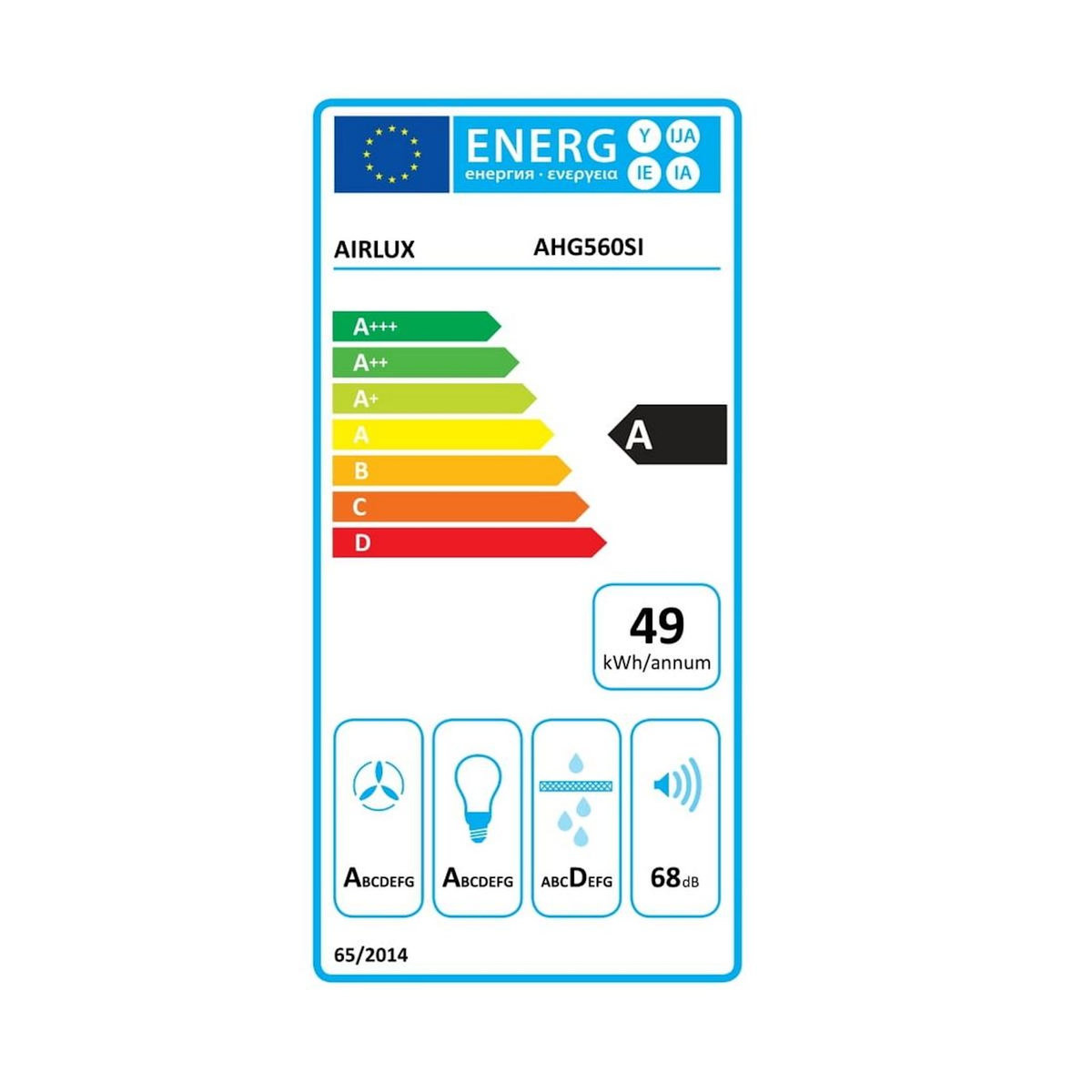 Airlux Groupe filtrant 52cm 619m3/h silver - AHG560SI