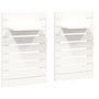 Voir la diapositive 2 : VIDAXL Etageres de chevet murales 2 pcs Blanc Bois de pin massif