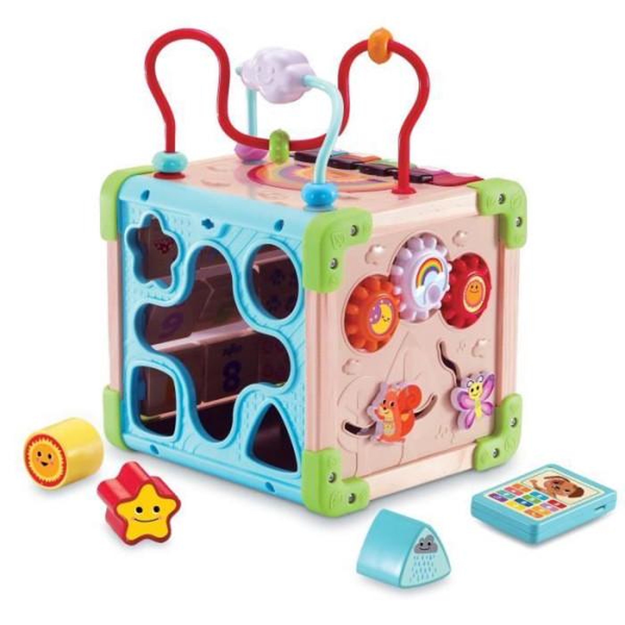 Voir la diapositive 3 : VTECH BABY Jouet interactif VTECH CUBE NATURE - Bois certifié FSC - Animaux musicaux - 9-36 mois