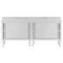Voir la diapositive 4 : VIDAXL Tables avec portes coulissantes 2 pcs 200x50x(95-97) cm Inox