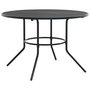 Voir la diapositive 2 : VIDAXL Table de patio ronde anthracite acier enduit de poudre