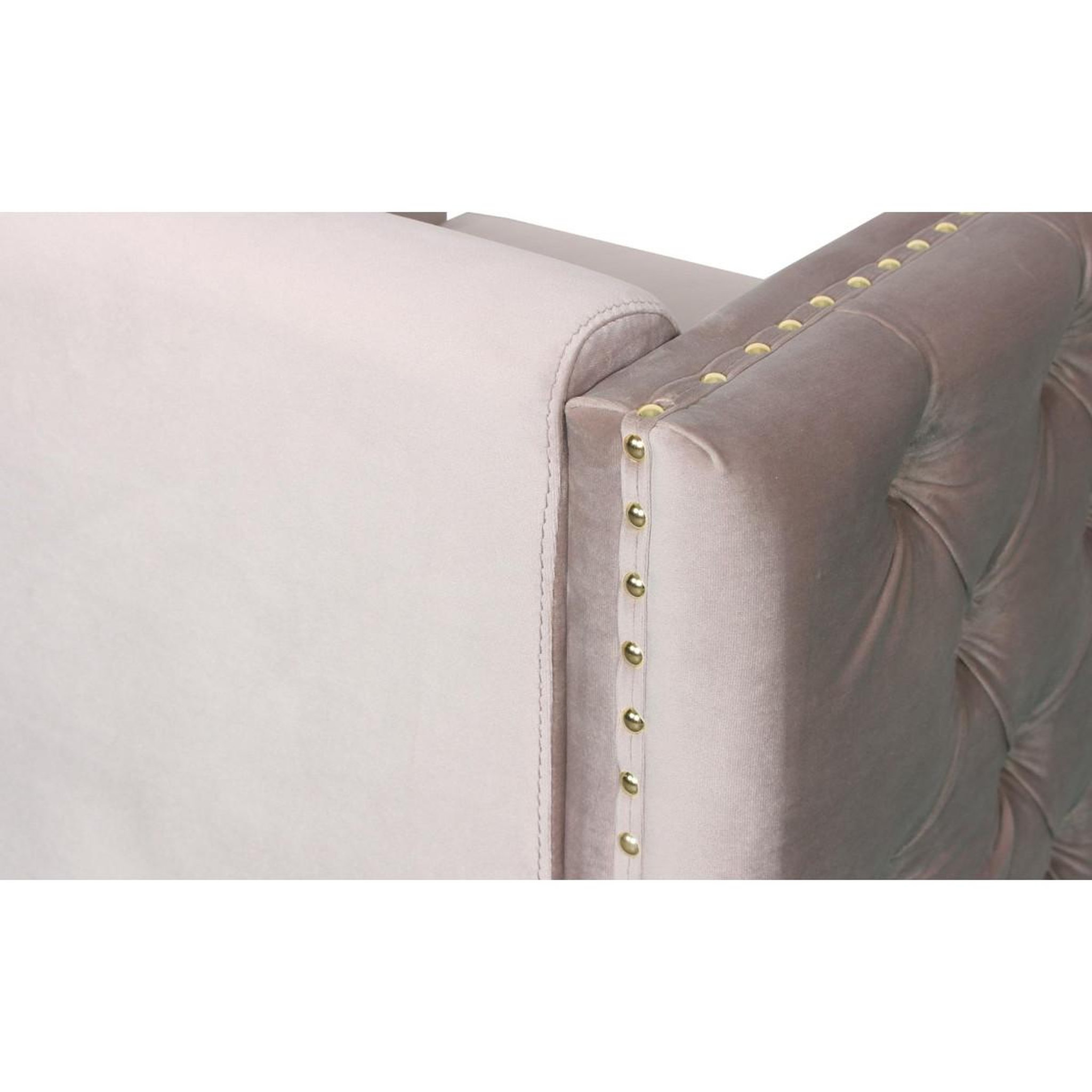 Voir la diapositive 4 : Paris Prix Fauteuil design en velours  suez  83cm taupe