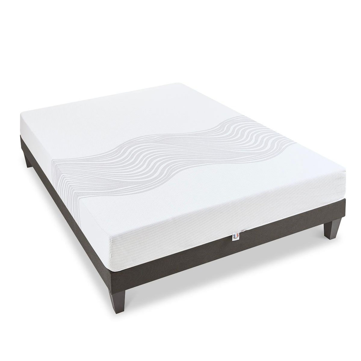 OLYMPE LITERIE OLYMPE LITERIE | Ensemble SENSITIVE | Matelas Mémoire de forme + Sommier Bois