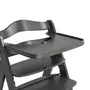 HAUCK Chaise haute Alpha Select Gris foncé + Tablette pour chaise haute en bois Alpha Wooden Tray Gris foncé