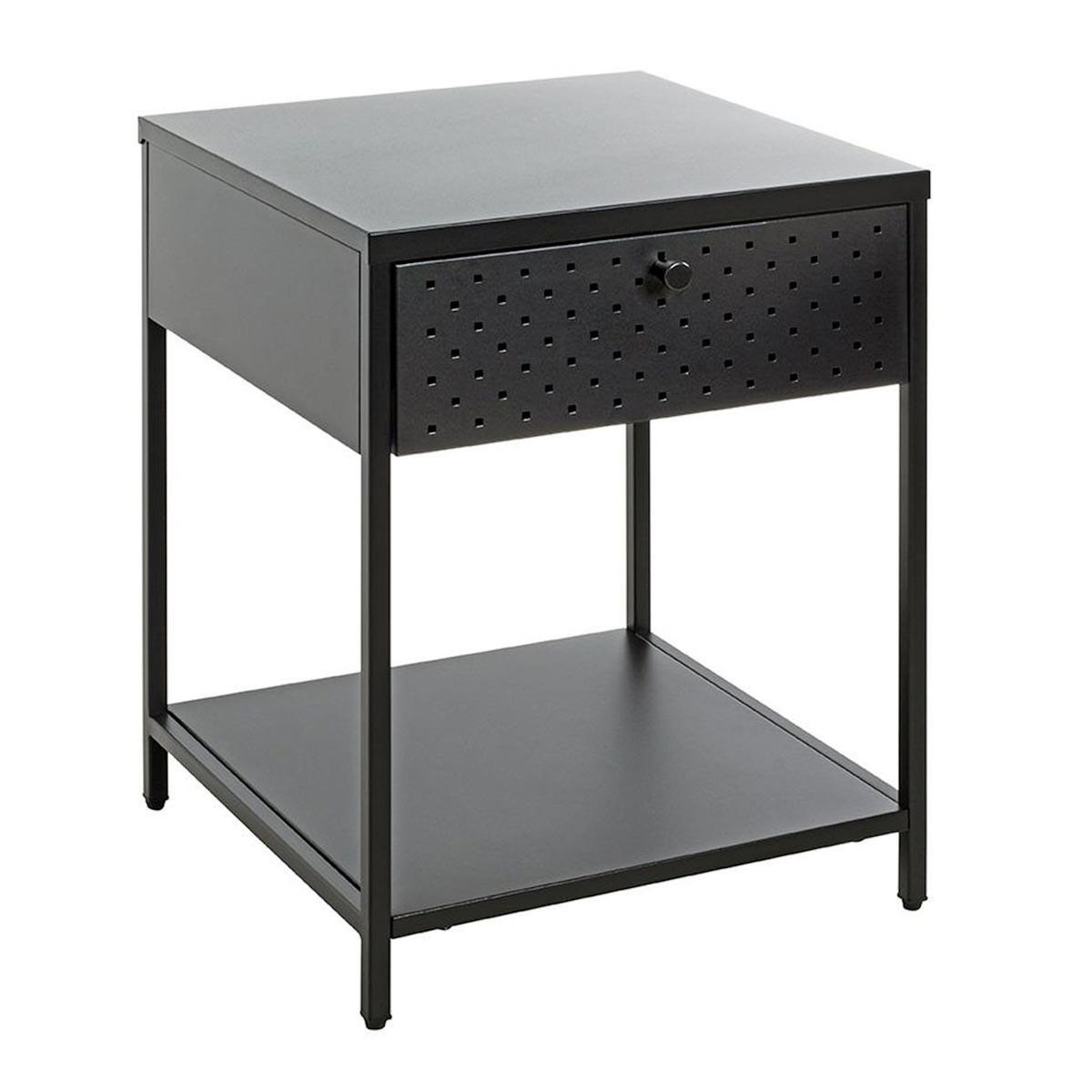 Paris Prix Table de Chevet 1 Tiroir  Boston  53cm Noir