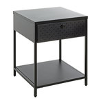 Paris Prix Table de Chevet 1 Tiroir  Boston  53cm Noir