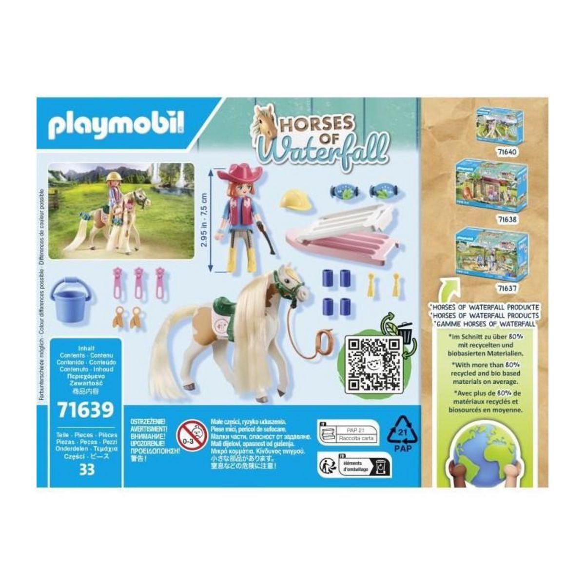 PLAYMOBIL 71639 Ellie avec son cheval à coiffer