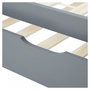 Voir la diapositive 3 : HomeStyle4U Lit gigogne 90x200 cm - couleur gris