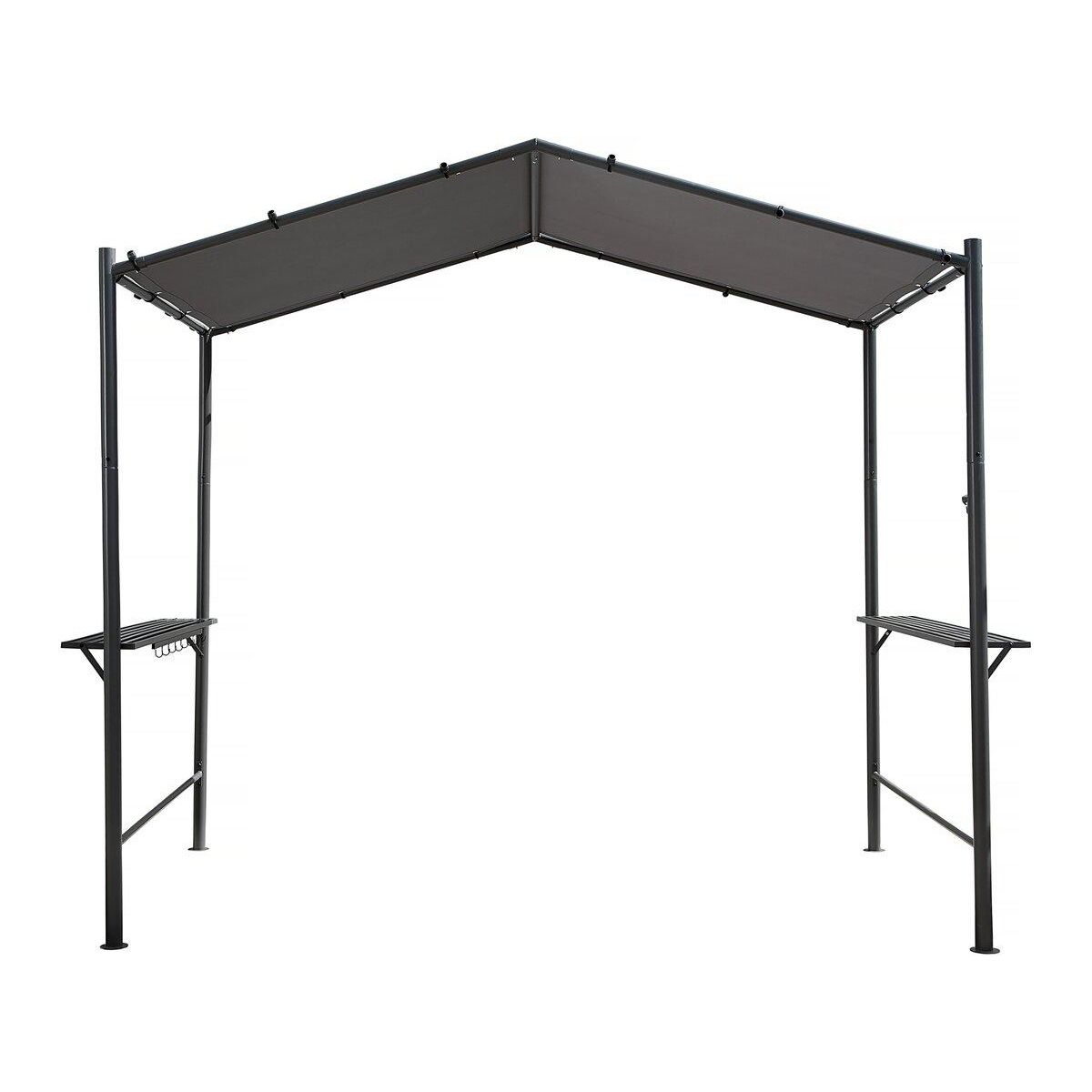 Habitat et Jardin Pergola tonnelle pour barbecue - 277 x 149 cm - Anthracite