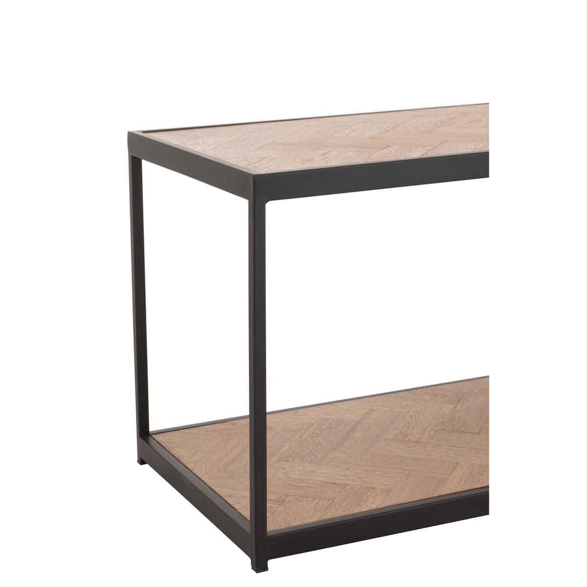 Voir la diapositive 4 : J-LINE Table basse 2 niveaux  miraza  150cm naturel & noir