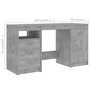 Voir la diapositive 6 : VIDAXL Bureau Gris beton 140x50x76 cm Bois d'ingenierie