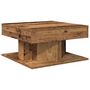 Voir la diapositive 2 : VIDAXL Table basse vieux bois 55x55x30 cm bois d'ingenierie