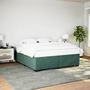 Voir la diapositive 1 : VIDAXL Cadre de lit sans matelas vert fonce 180x200 cm velours