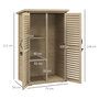 Voir la diapositive 3 : OUTSUNNY Armoire de jardin abri de jardin 2 portes persiennes 2 étagères toit bitumé bois sapin pré-huilé