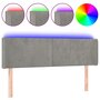 Voir la diapositive 2 : VIDAXL Tete de lit a LED Gris clair 147x16x78/88 cm Velours