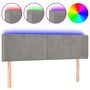 Voir la diapositive 2 : VIDAXL Tete de lit a LED Gris clair 147x16x78/88 cm Velours
