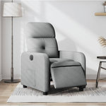 VIDAXL Fauteuil inclinable electrique Gris clair Tissu