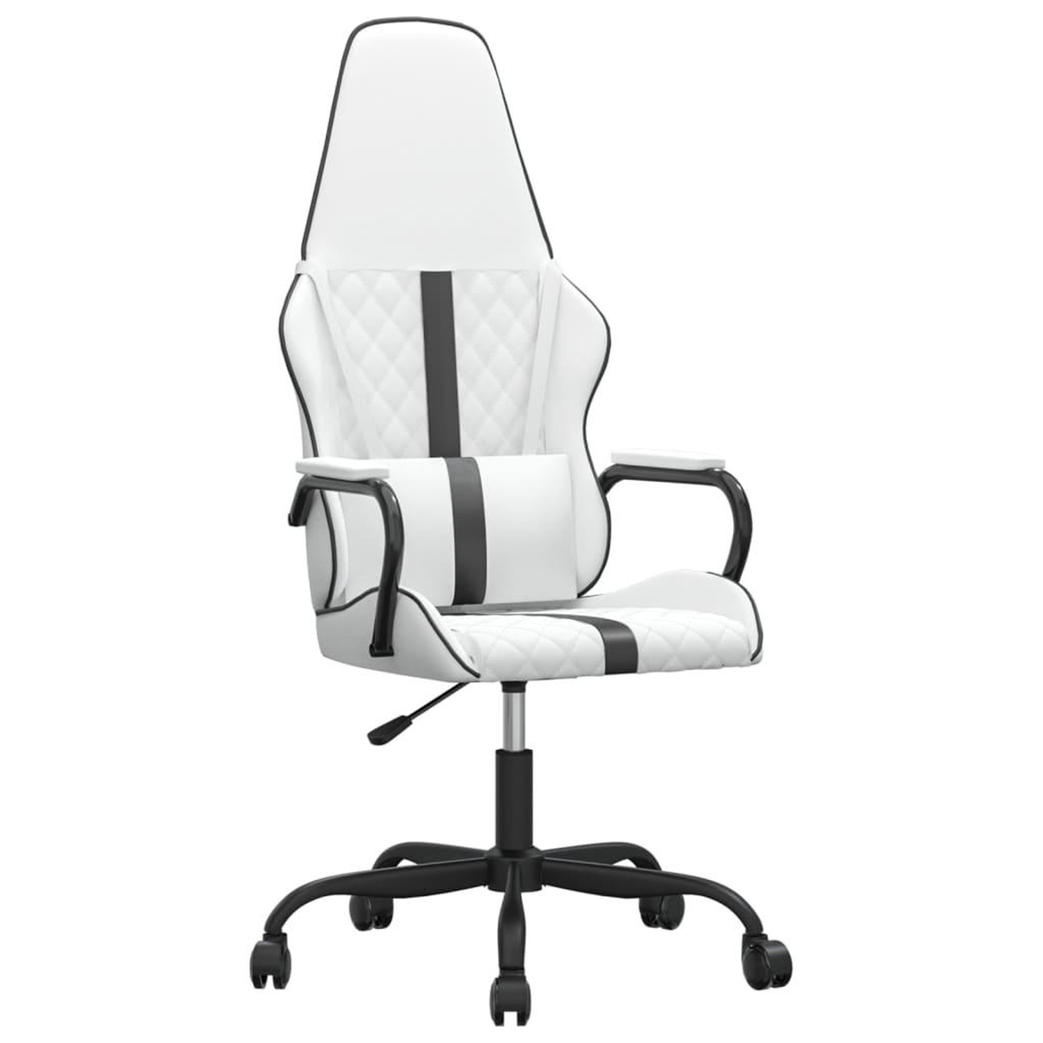Voir la diapositive 2 : VIDAXL Chaise de jeu Blanc et noir Similicuir