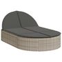 Voir la diapositive 2 : VIDAXL Chaise longue double avec coussins gris clair resine tressee