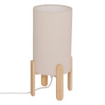 ATMOSPHERA Lampe à Poser en Bois  Rafa  37cm Beige